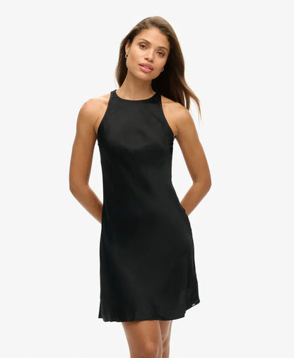 Satin Racer Mini Dress