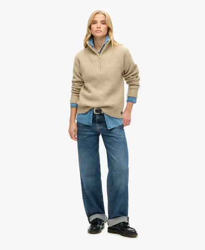 Essential Zip Neck Jumper