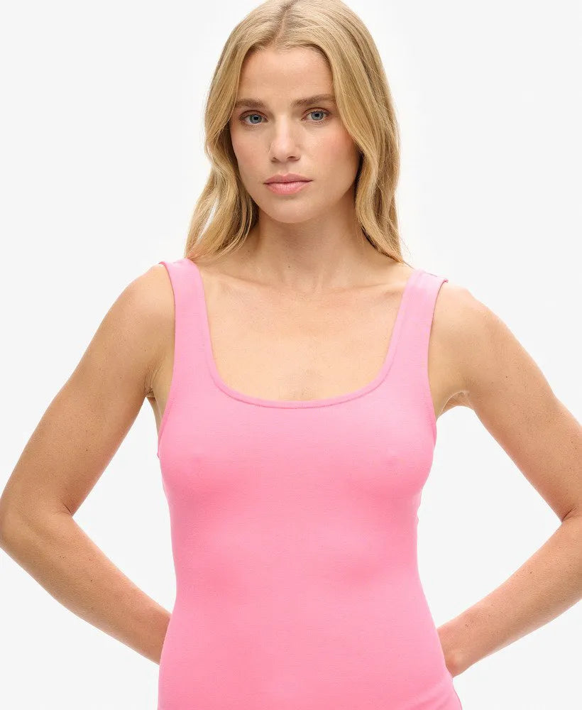 Square Neck Jersey Mini Dress