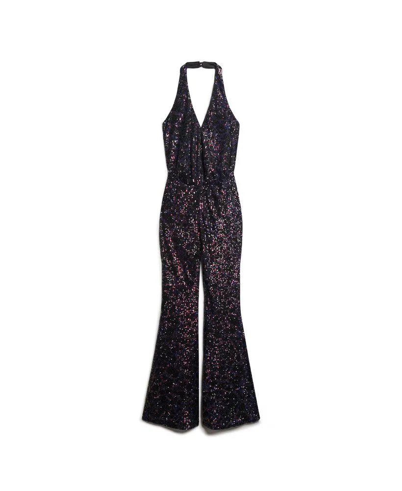 Sequin Halter Jumpsuit