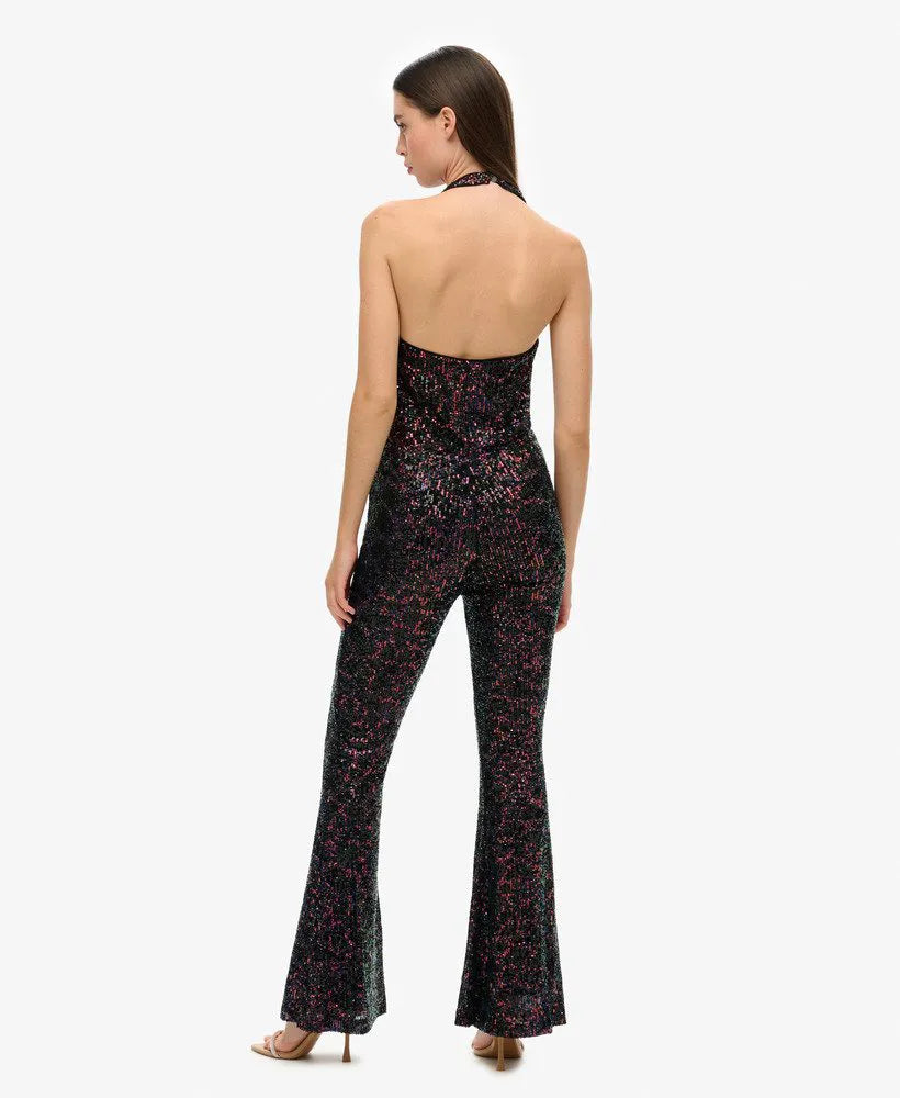 Sequin Halter Jumpsuit