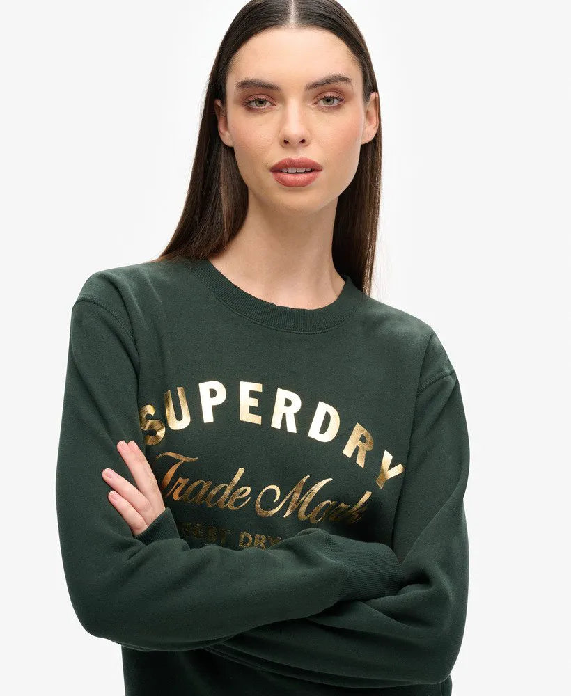 Luxe Metallic Logo Jersey Dress
