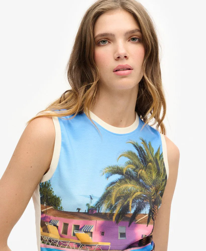 Palm Blue AOP
