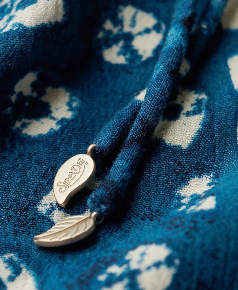 Shibori Blue Border