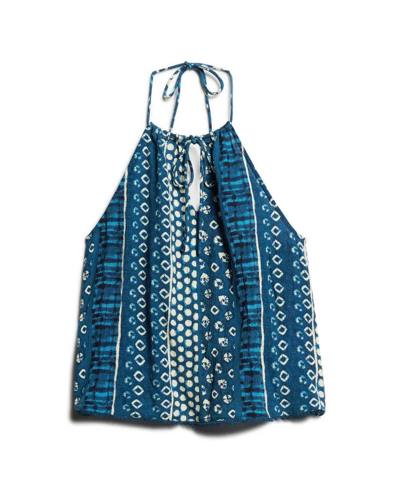 Shibori Blue Border