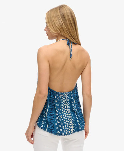 Shibori Blue Border