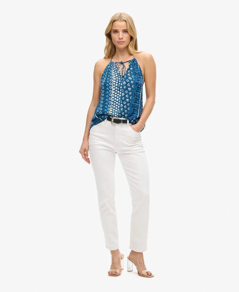 Shibori Blue Border