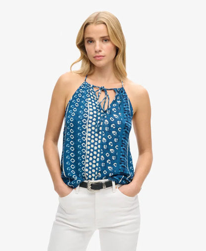 Shibori Blue Border