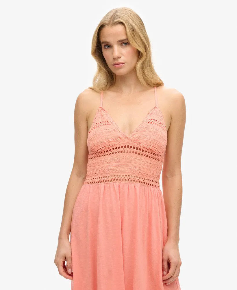 Jersey Lace Maxi Dress