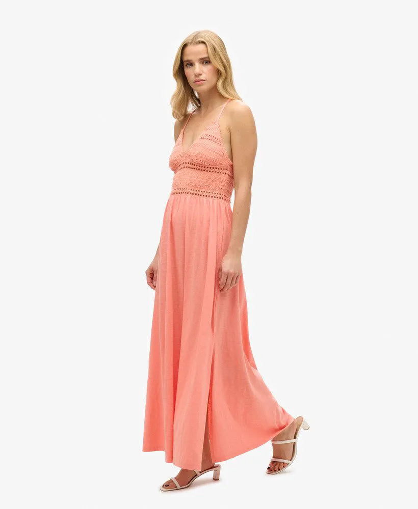 Jersey Lace Maxi Dress
