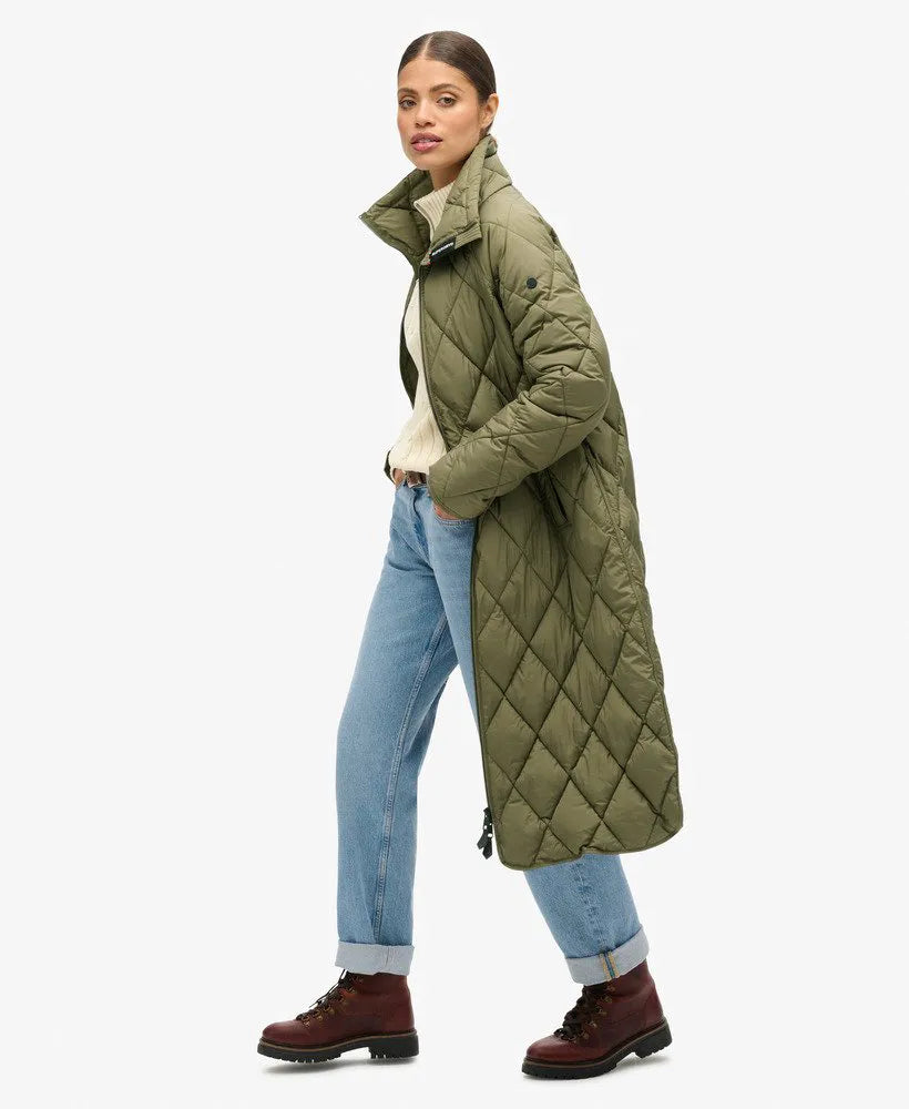 Superlong Quilted Liner Coat