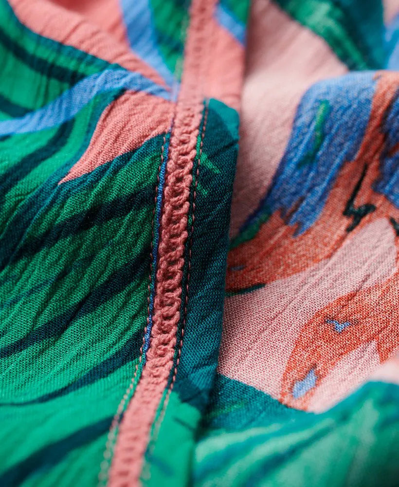 Printed Mini Wrap Dress