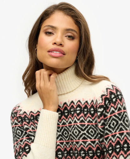 Fairisle Pattern Roll Neck Jumper