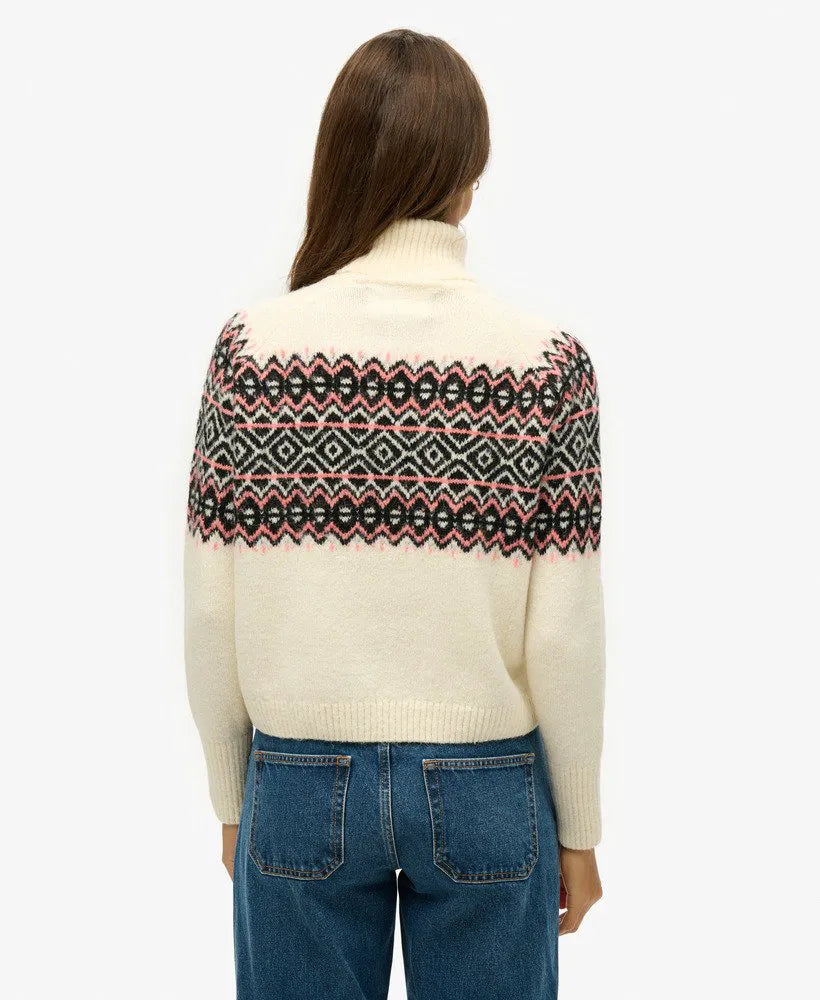 Fairisle Pattern Roll Neck Jumper