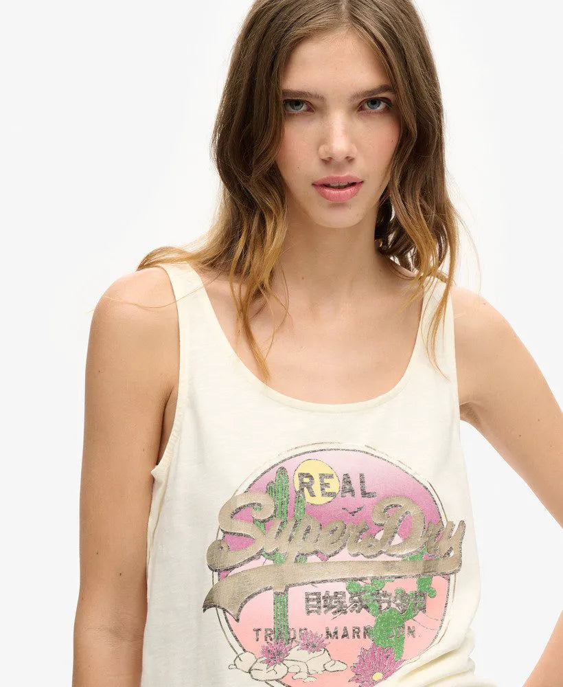 Vintage Logo Narrative Vest Top