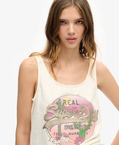 Vintage Logo Narrative Vest Top