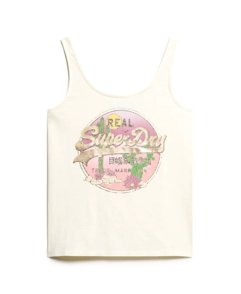 Vintage Logo Narrative Vest Top