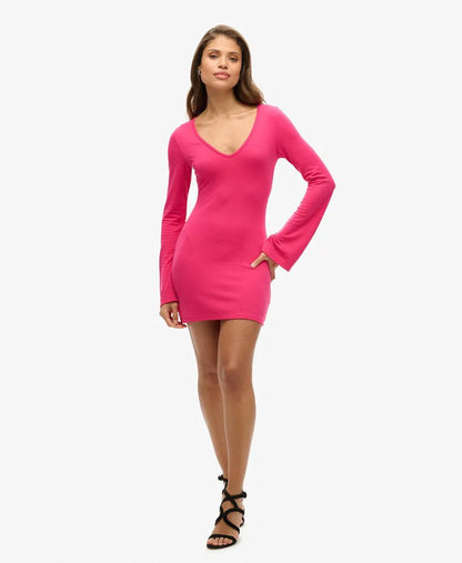 Flare Sleeve Bodycon Mini Dress