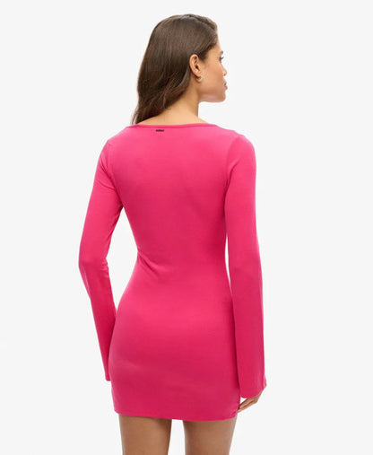 Flare Sleeve Bodycon Mini Dress