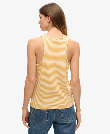 Organic Cotton Vintage Logo Stripe Vest