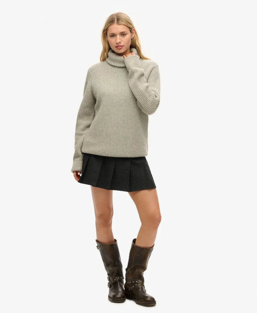 The Merchant Store - Oversized Roll Neck Jumper