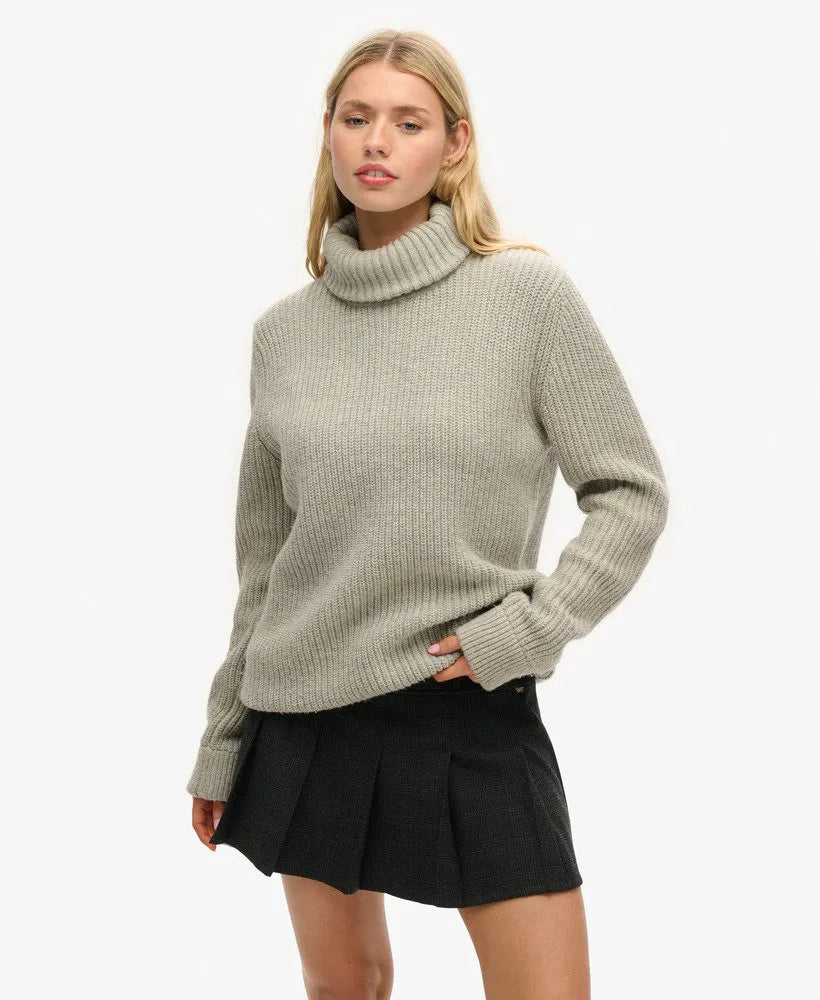 The Merchant Store - Oversized Roll Neck Jumper