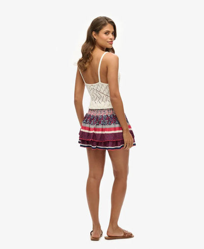 Vintage Tiered Mini Skirt