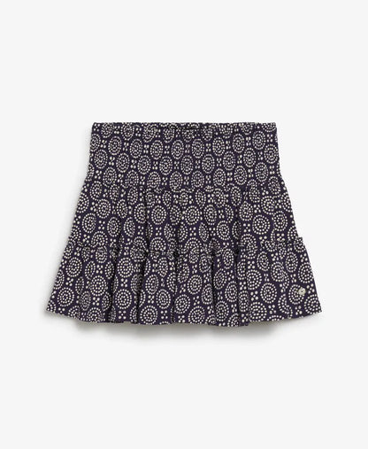 Navy Dot Floral Print