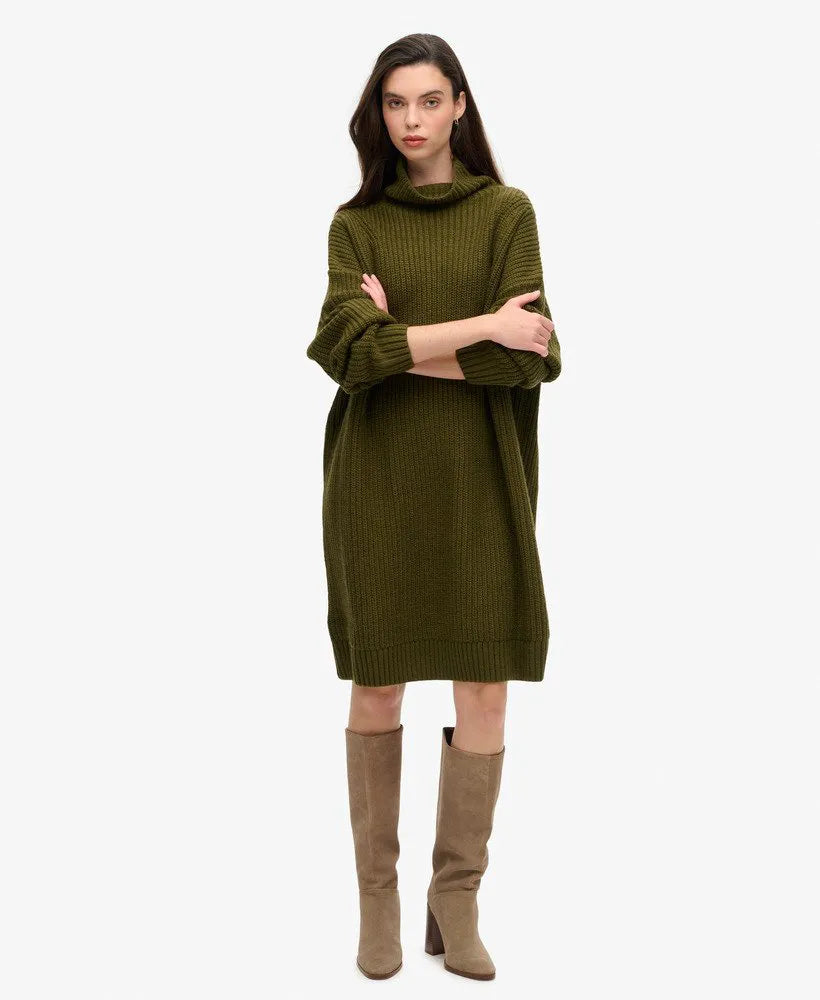 Chunky Rib Knit Jumper Dress