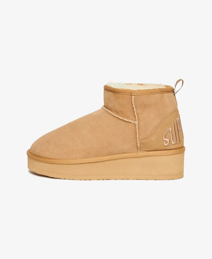 Suede Sherpa Platform Boots