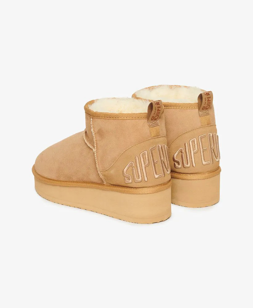 Suede Sherpa Platform Boots