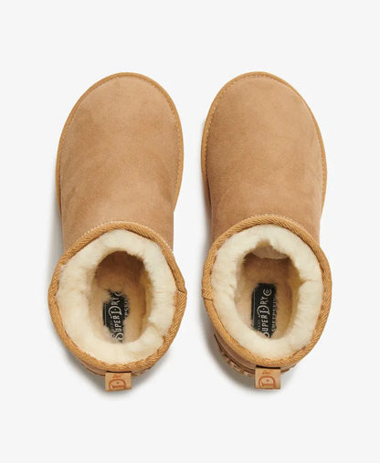 Suede Sherpa Platform Boots