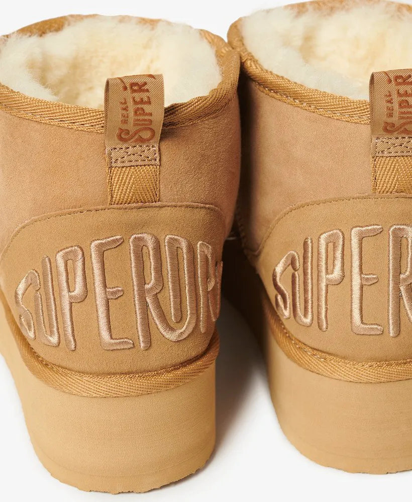 Suede Sherpa Platform Boots