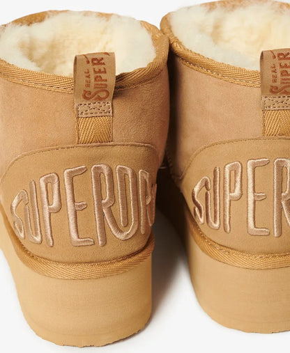 Suede Sherpa Platform Boots