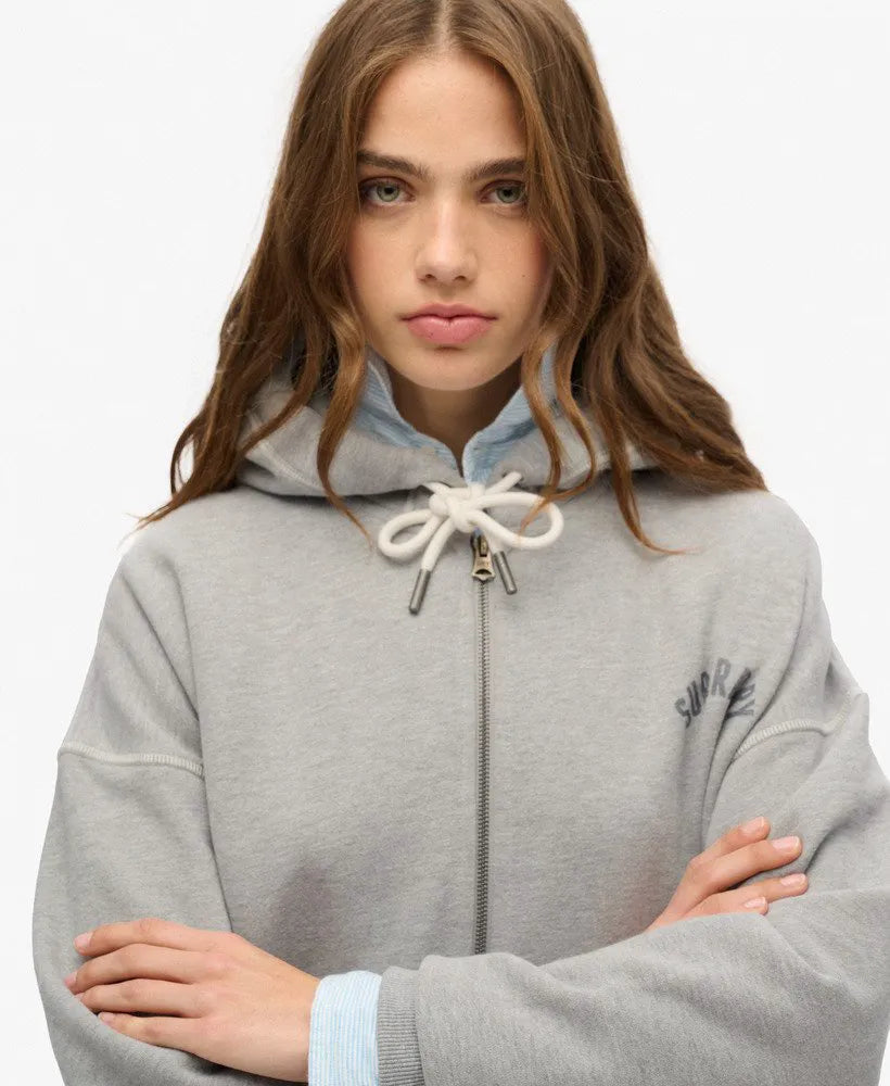 Athletic Essential Oversized Zip Hoodie