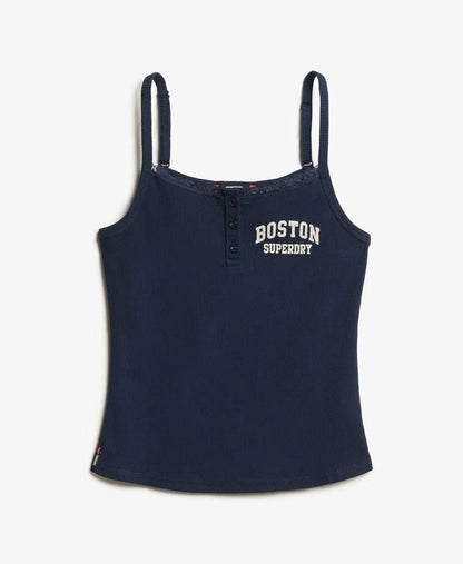 Athletic Essentials Graphic Button Cami Top