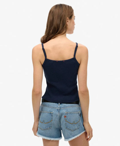 Athletic Essentials Graphic Button Cami Top