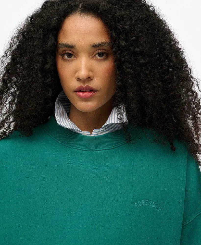 Essential Logo Oversized Crew Sweatshirt