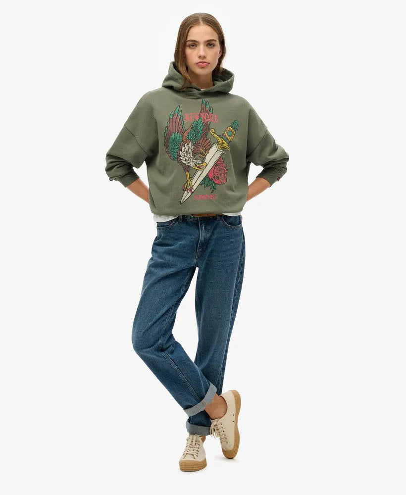 Neo Trad Tattoo Relaxed Hoodie