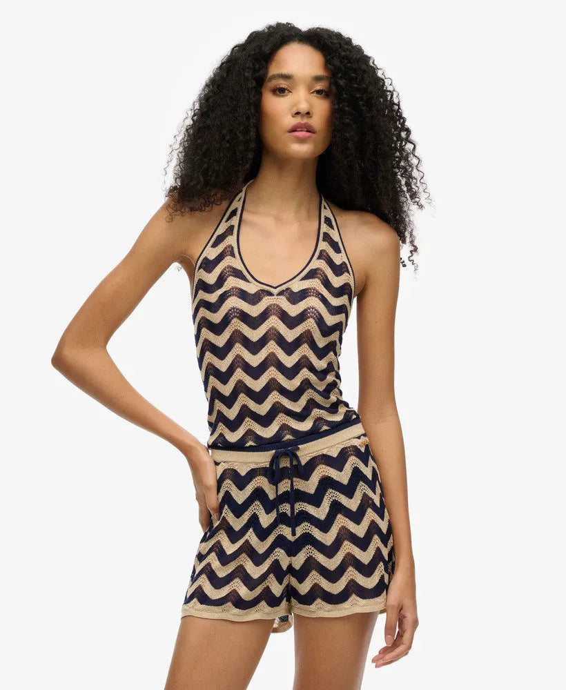 Navy Gold Zigzag