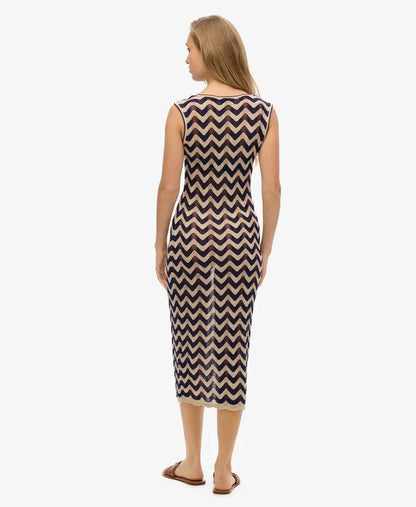 Zig Zag Knit Midi Dress