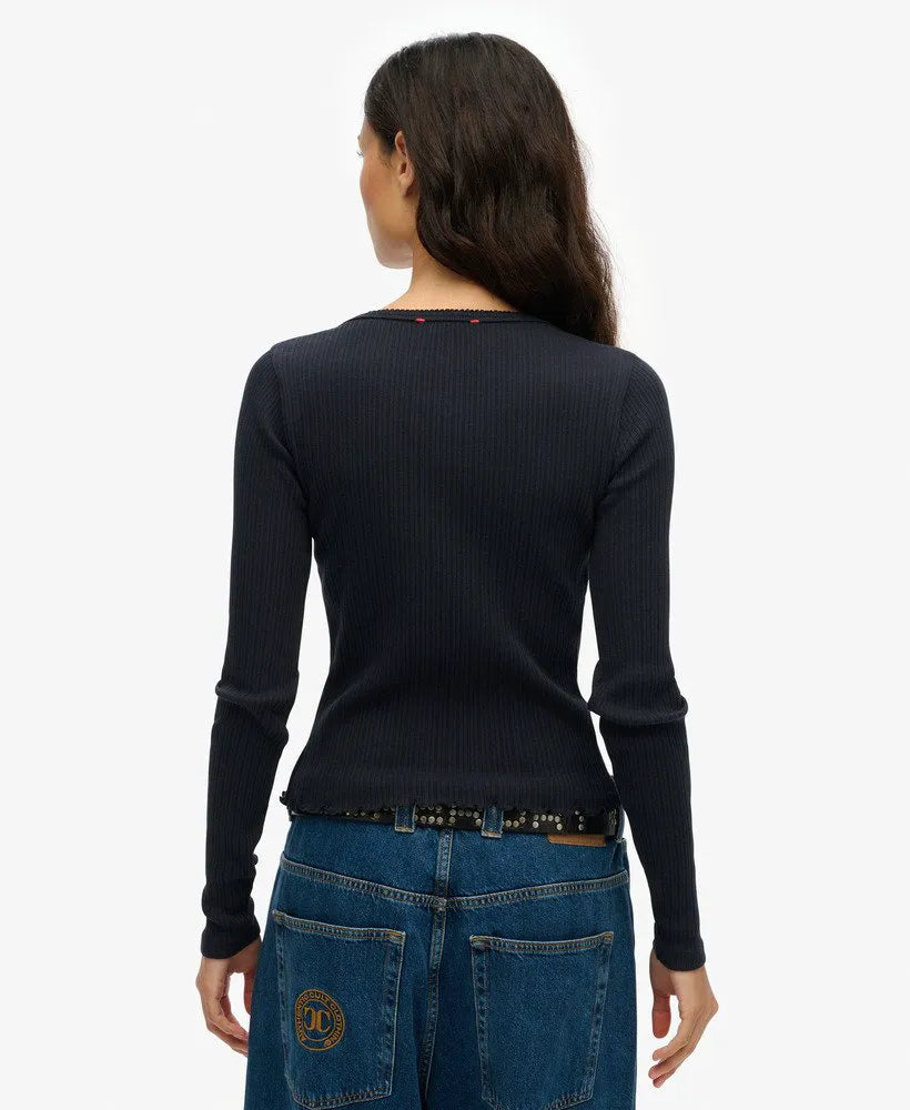 Essential Button Long Sleeve Top