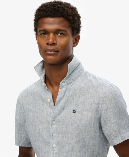 Navy Ticking Linen