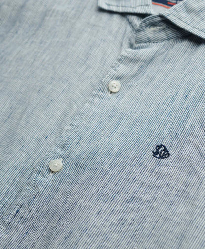 Navy Ticking Linen