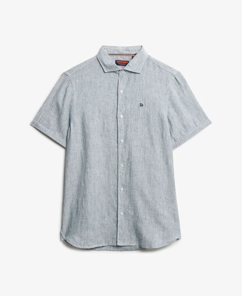 Navy Ticking Linen