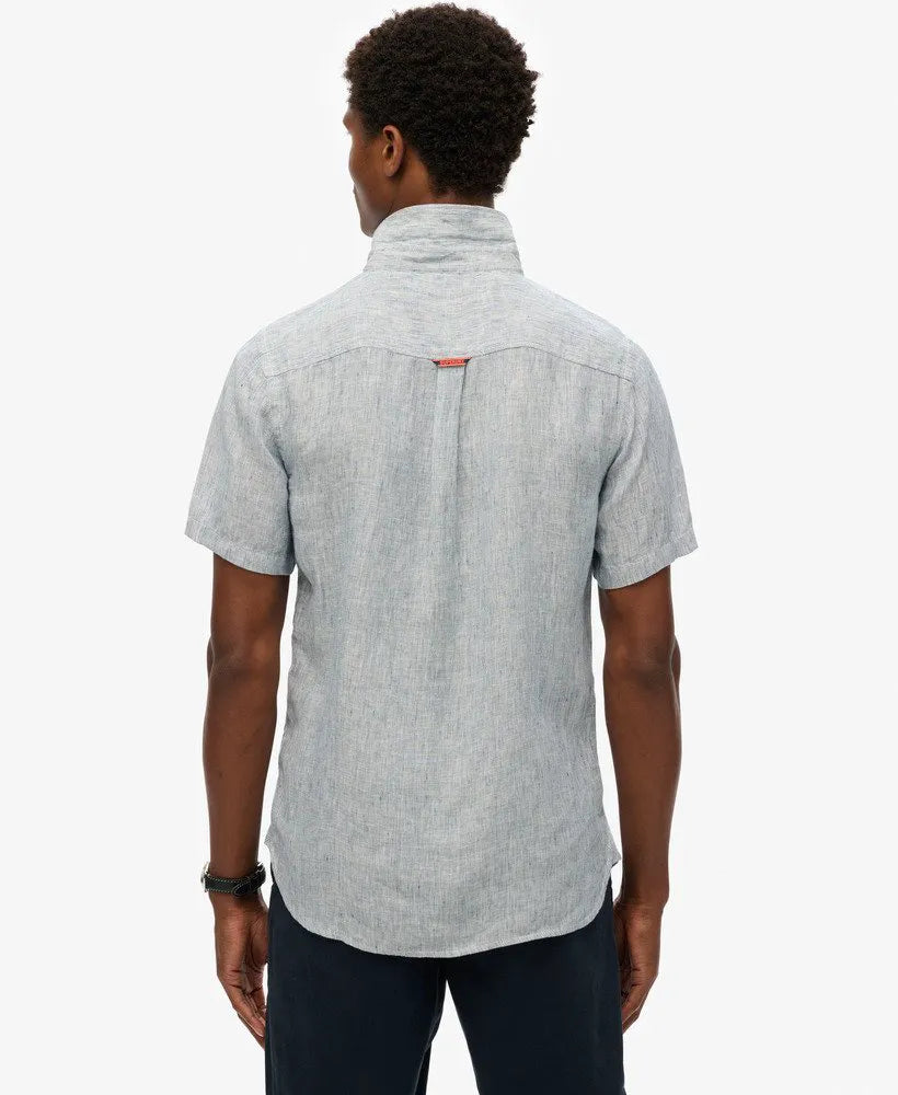 Navy Ticking Linen