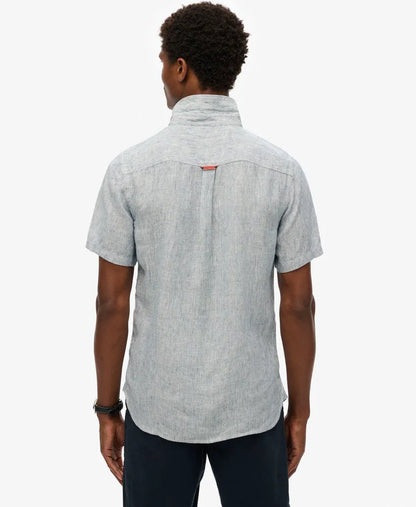 Navy Ticking Linen