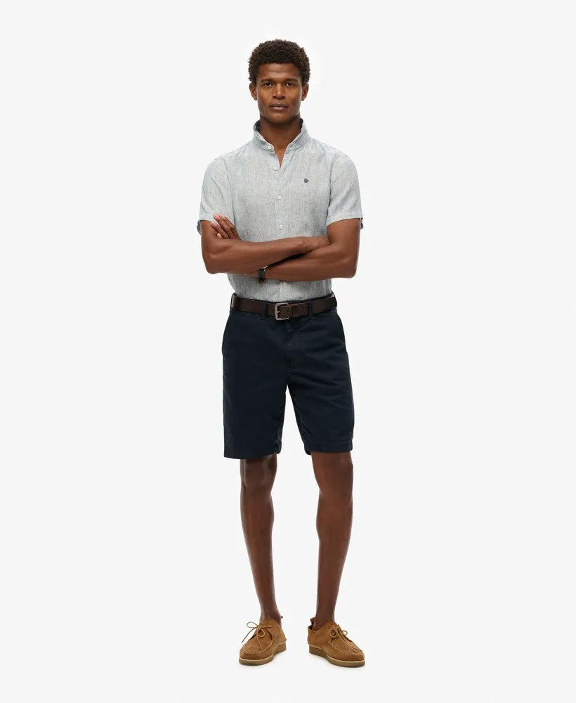 Navy Ticking Linen