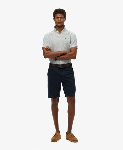 Navy Ticking Linen