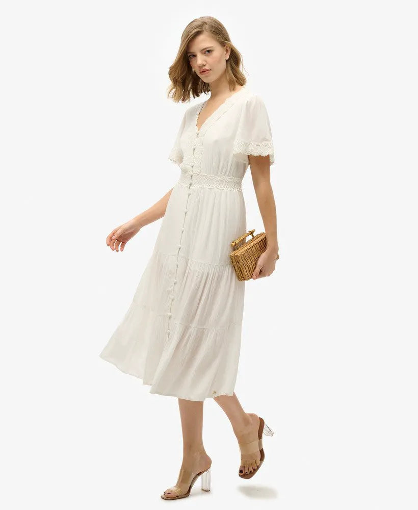 Ibiza Short Sleeve Midi Tea Dress